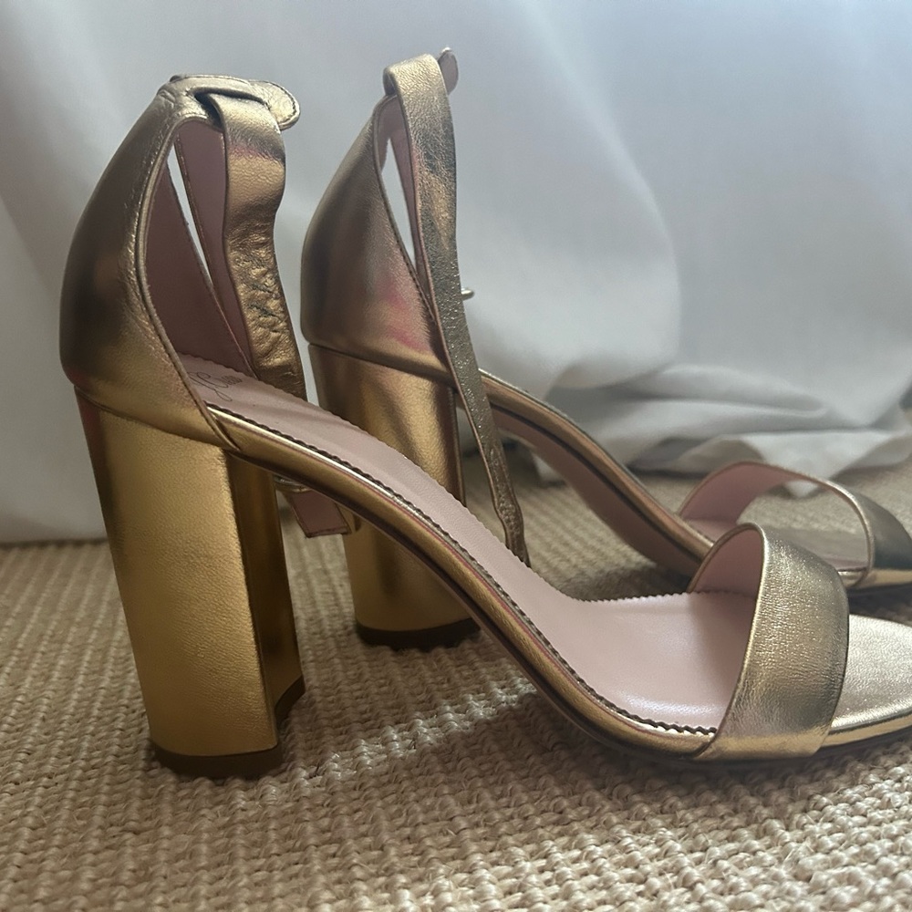 J. crew Gold Heels - NEVER WORN